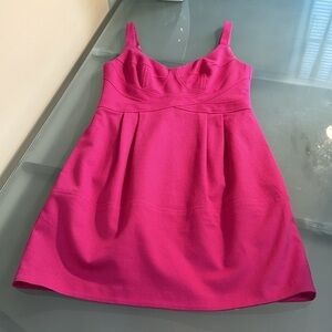 Nanette Lepore Dress Pink COTTON Dress Fit and Flare Mini Tank Dress